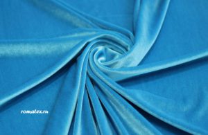 Обивочная ткань для дивана
 Бархат для штор стрейч цвет голубой