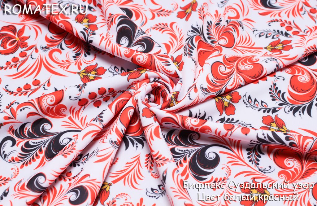 бифлекс матовый суздальский узор цвет белый, красный бифлекс матовый суздальский узор цвет белый, красный
